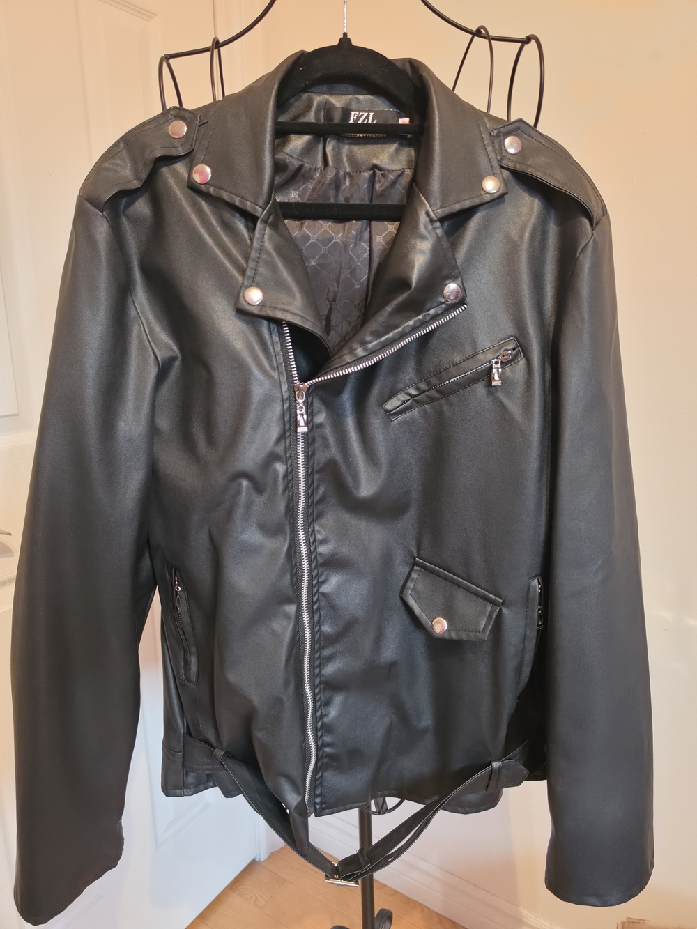 Faux Leather Biker Jacket